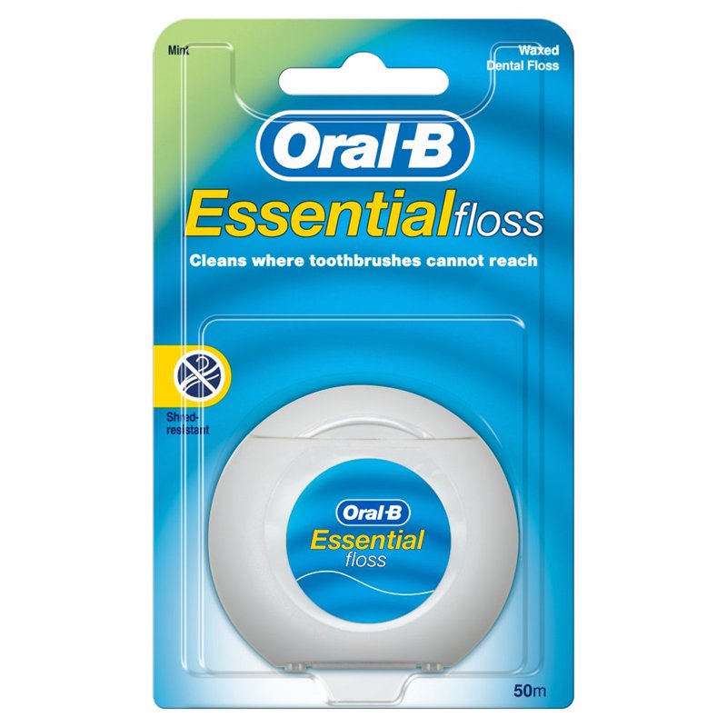 Oral-B Essential Waxed Dental Floss – Mint (50m) 1 S