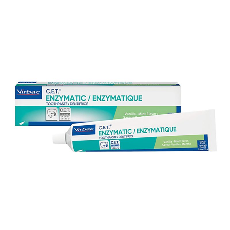 Virbac C.E.T. Enzymatic Toothpaste Vanilla for Cats and Dogs 70 G