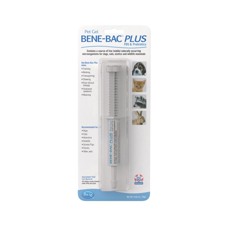 PetAg Bene-Bac Plus Carded Probiotic Pet Gel