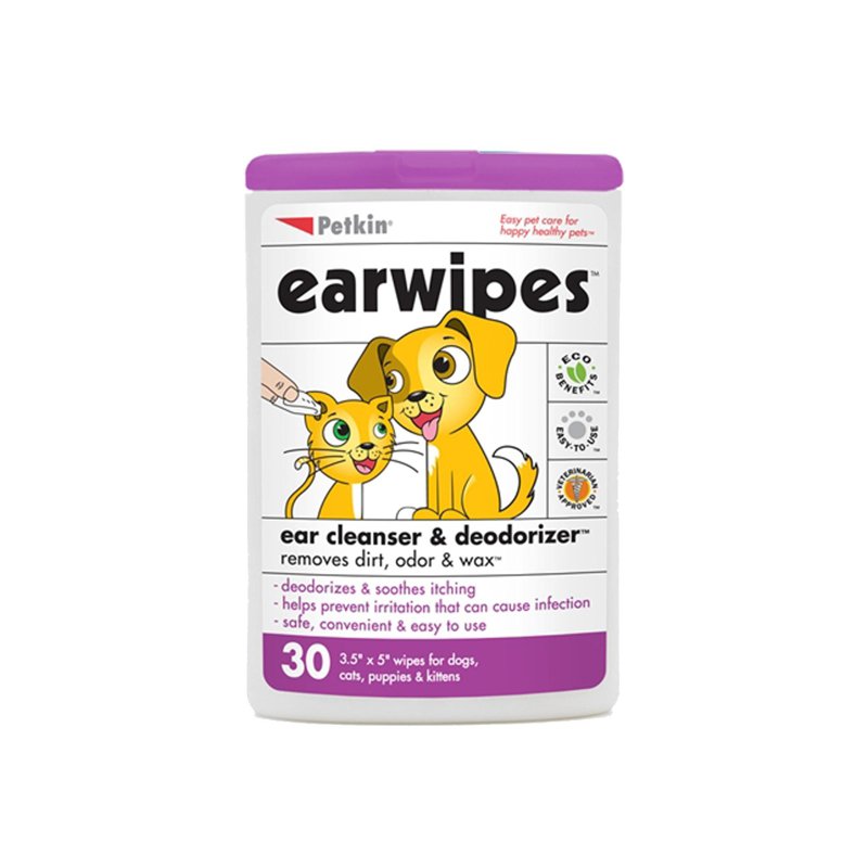 Petkin Earwipes For Cats and Dogs 30 S