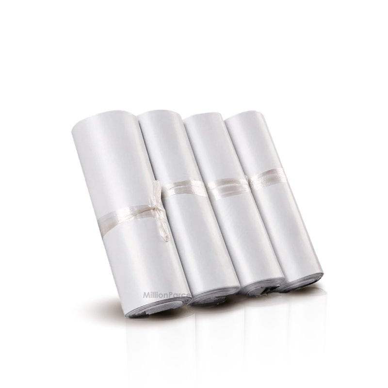 MillionParcel Matt White Polymailer 15 x 24cm + 5cm(Flap)
