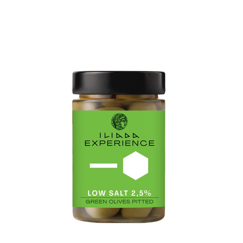 ILIADA Experience Green Pitted Olives - Low Salt