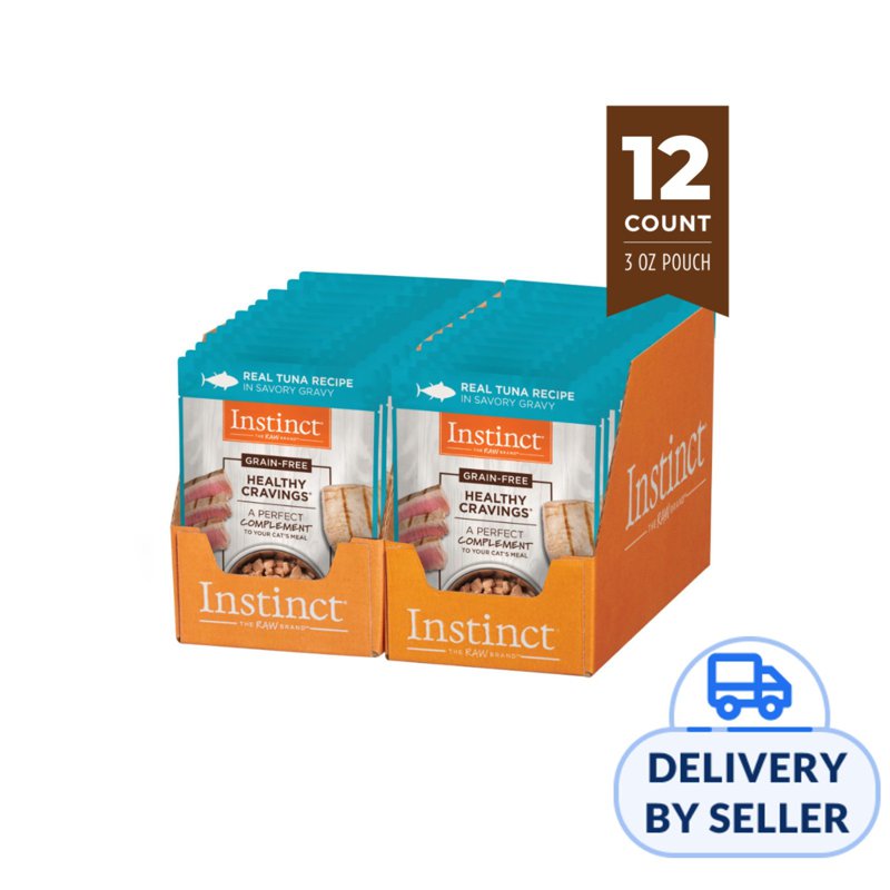 Instinct Tuna Recipe in Savory Gravy Wet Cat Food Topper x 12 3 OZ