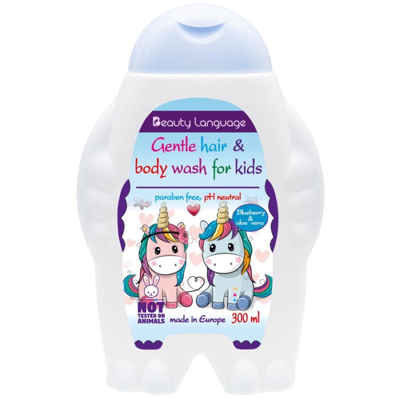 Beauty Language Kids Hair & Body Wash Blueberry & Aloe Vera