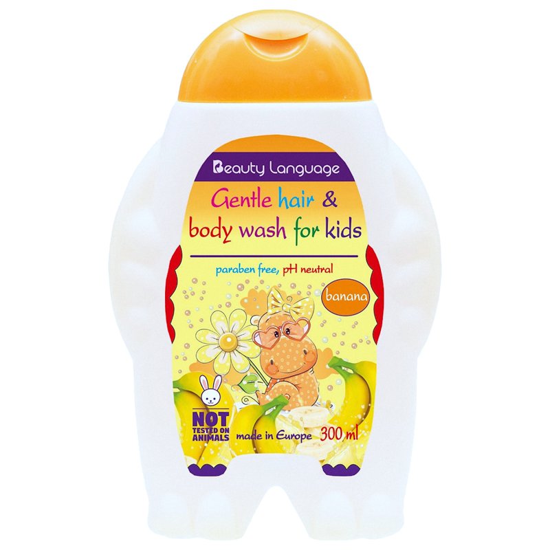 Beauty Language Kids Hair and Body Wash Banana and Aloe Vera