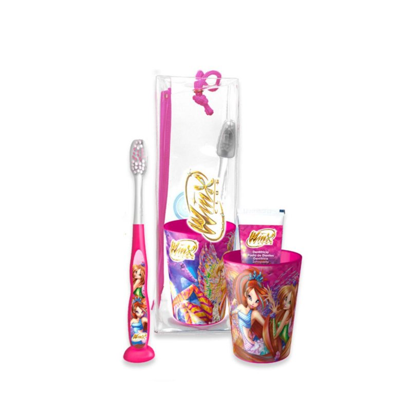 Mr White Winx Travel Kit Toothbrush With Toothpaste Pouch 1 S