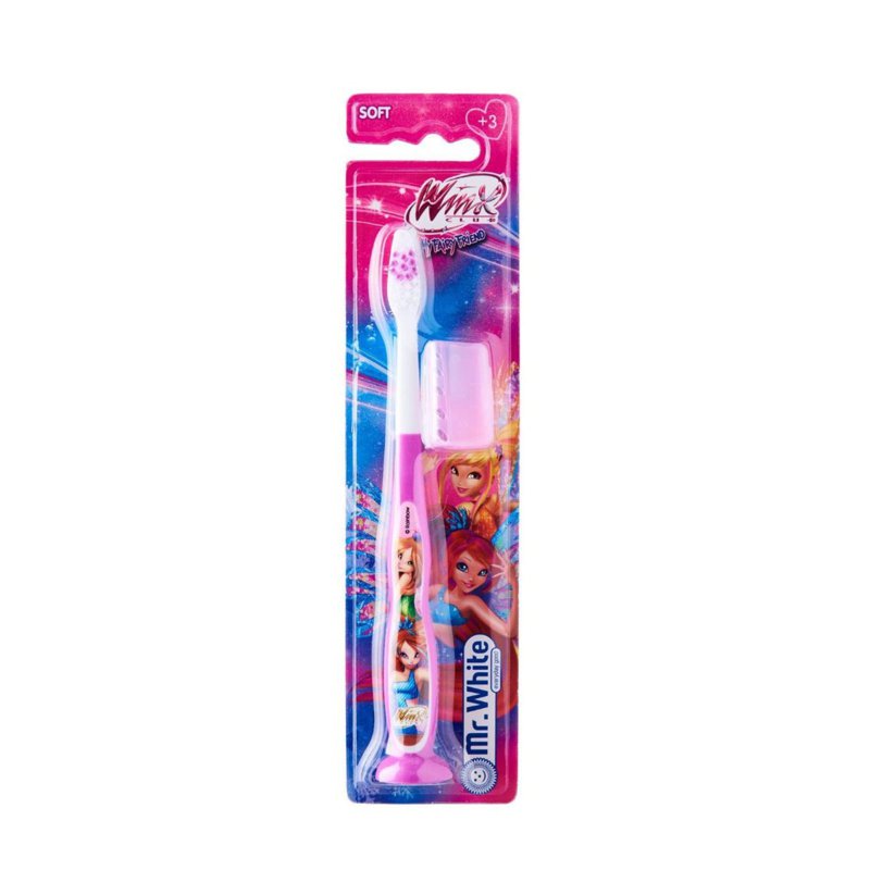 Mr White Winx Toothbrush With Suction & Cover 1 S