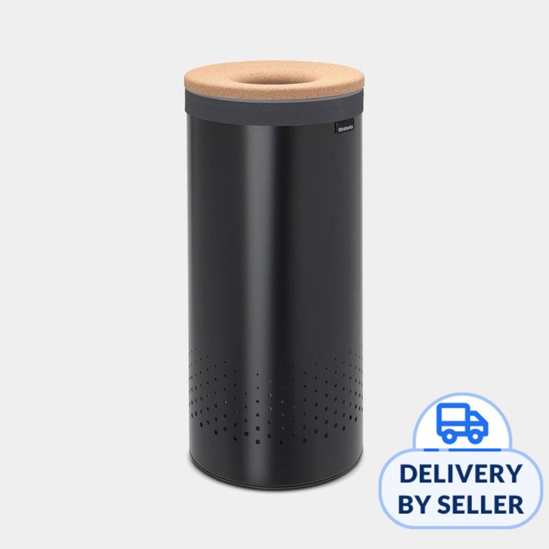 Brabantia Laundry Bin 35 Ltr Black with Cork Lid 1 S