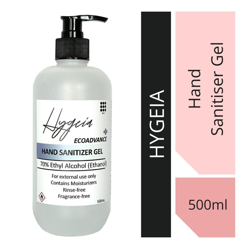 Hygeia Hand Sanitiser Gel with 70% Ethanol (Unscented)