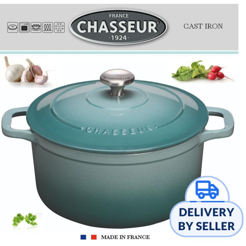 Chasseur Cast Iron Round Casserole 20cm 2,5Ltr Quartz/Black