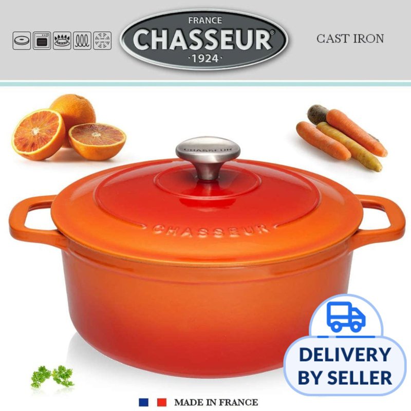Chasseur Cast Iron Round Casserole 20cm 2,5Ltr Orange/Sand