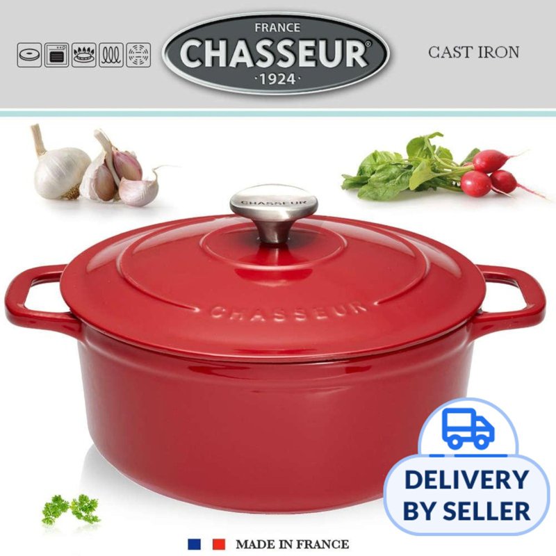 Chasseur Cast Iron Round Casserole 20cm 2,5Ltr Red/Black