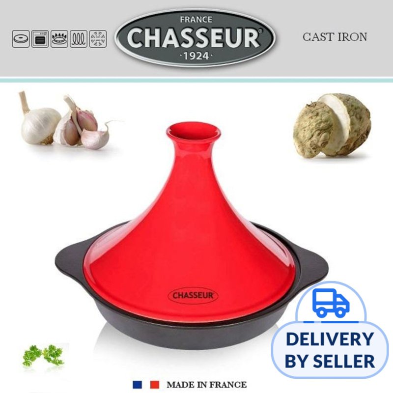 Chasseur Cast Iron Tajine 24cm 2,5Ltr Red/Black