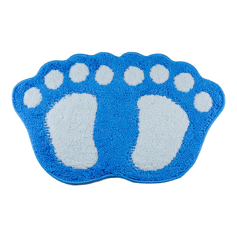 SWEET HOME Foot-shaped Anti-slip Floor Mat - Blue 1 S