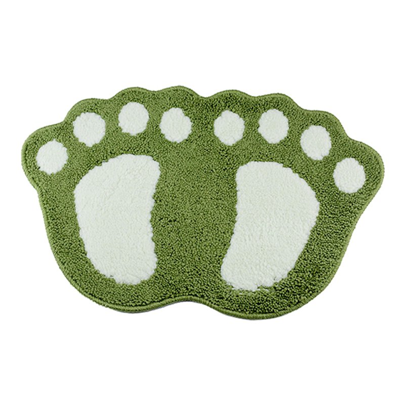 SWEET HOME Foot-shaped Anti-slip Floor Mat - Green 1 S