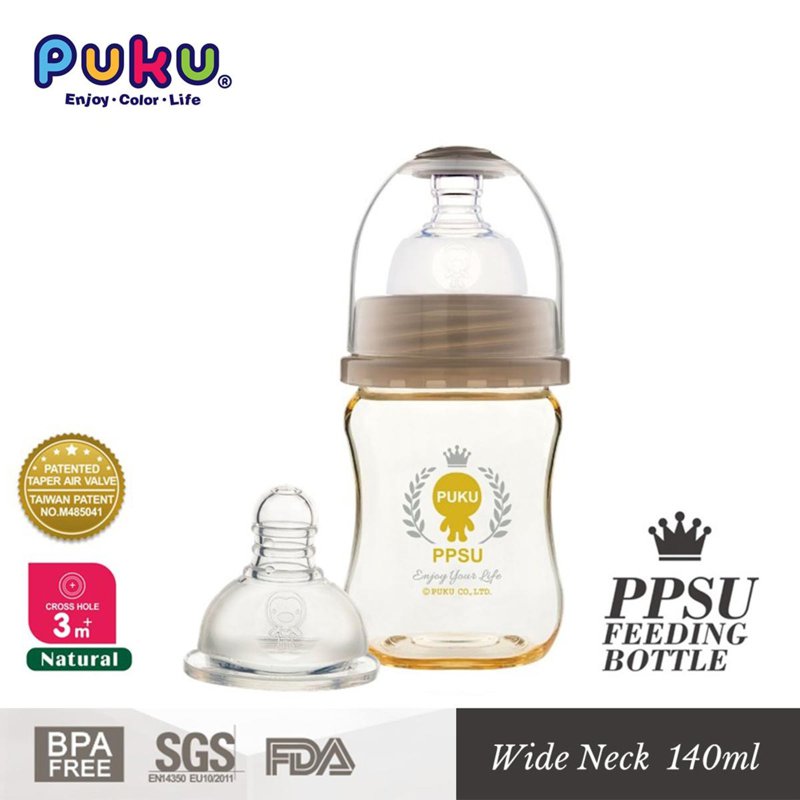 Puku Puku PPSU Feeding Bottle Wide Neck 140 ML