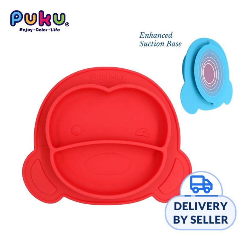 Puku Puku Silicone Suction Plate - Red 1 S