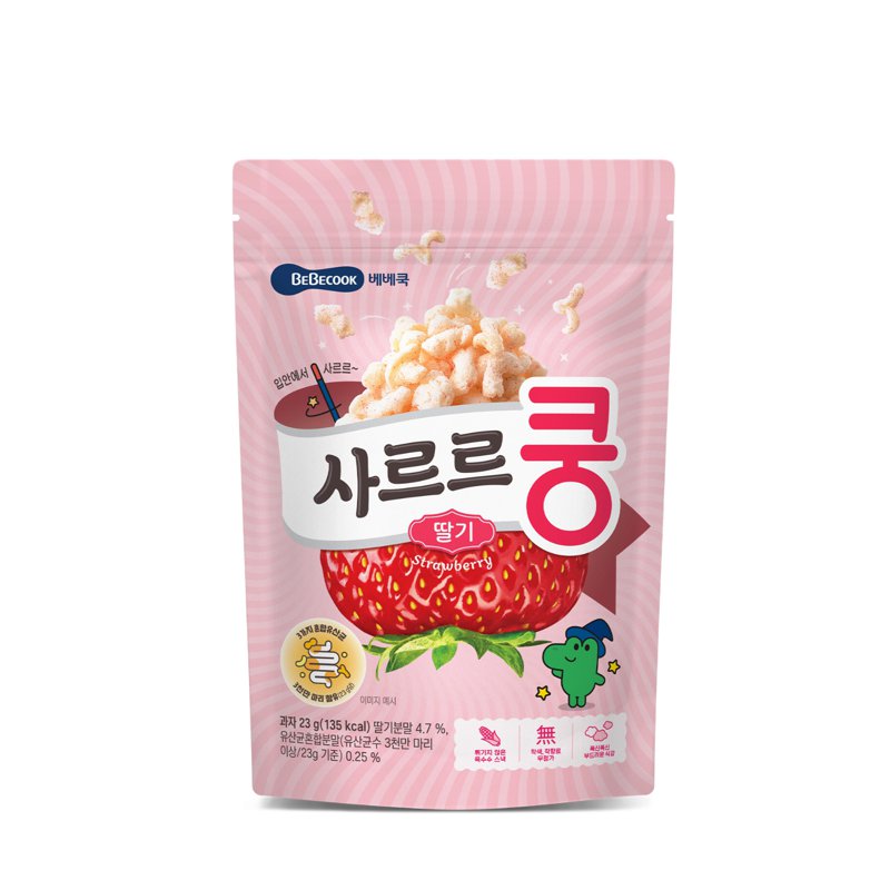 BeBecook Baby Melting Puff With Probiotics - Strawberry