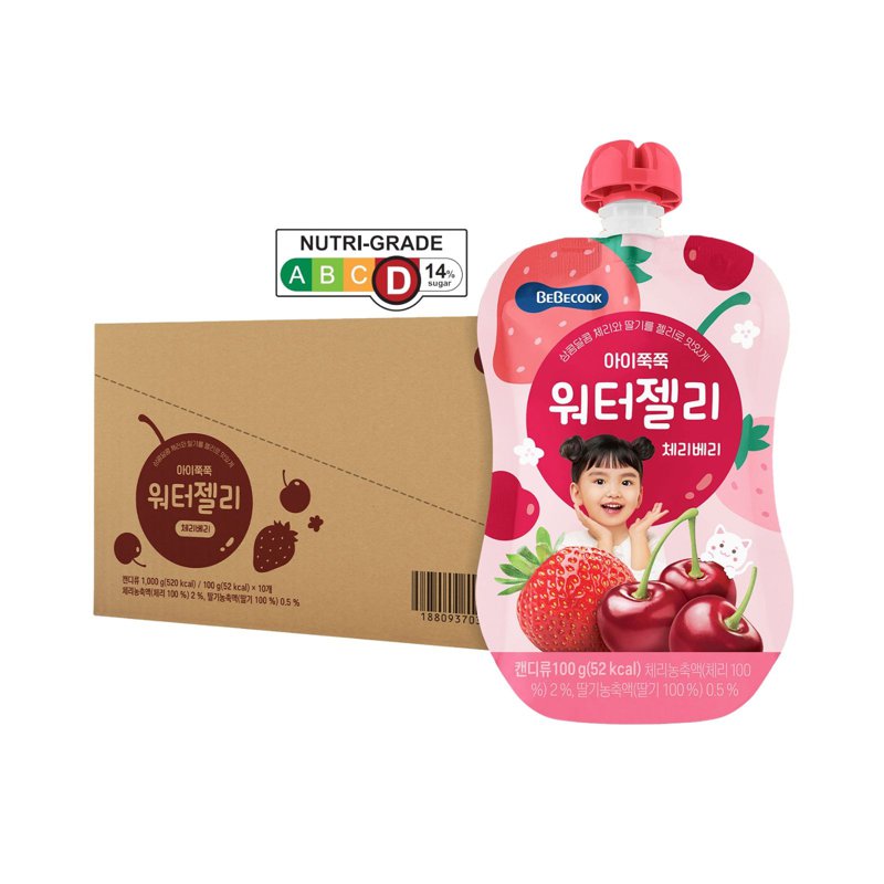 BeBecook My First Juicy Jelly Drink - Strawberry And Cherry