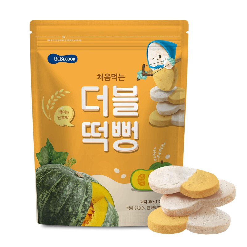 BeBecook My First Duo-Flavour Rice Rusk - Pumpkin