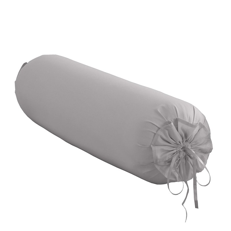 SWEET HOME Plain Long-staple Cotton Bolster Case - L (Grey)