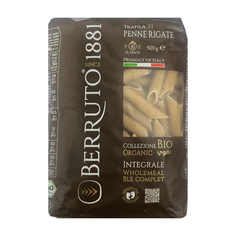 Arrighi Organic Wholemeal Pasta - Penne Rigate