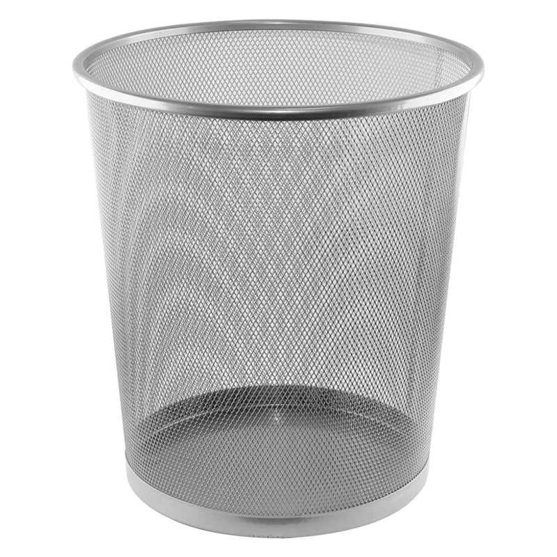 Alfax LD01509 Round Mesh Dustbin - Silver 1 S