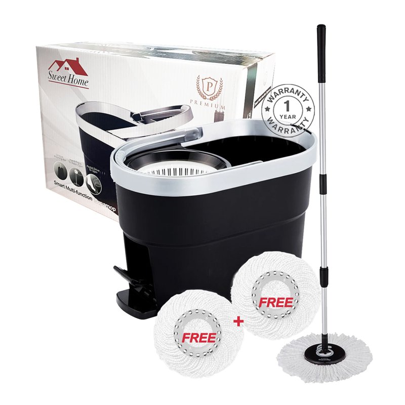 Sweet Home Supamop-Taiwan PremiumBlack Spin Mop-incl.3Refill 1 S