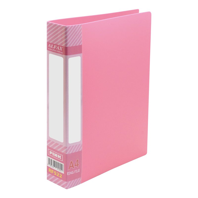Alfax RF522 2D25mm Ring File A4 - Pink 1 S
