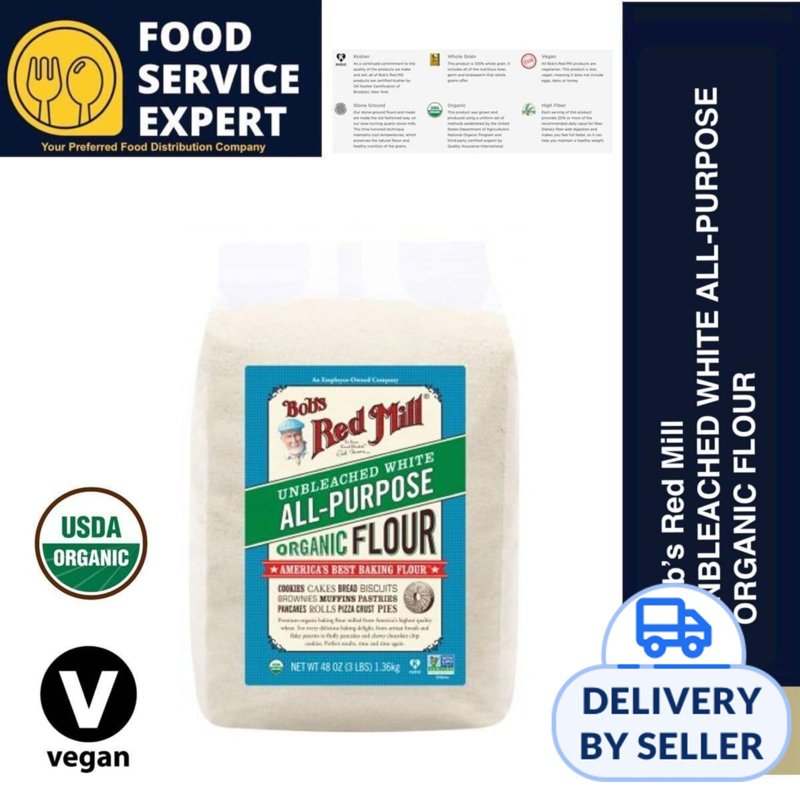 Bob'S Red Mill Organic Unbleached WhiteAllPurpose Flour,1.36k