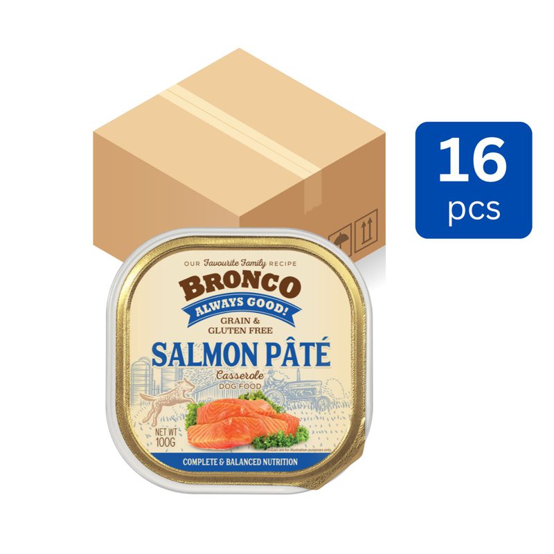 Bronco Pate Tray - Salmon (Ctn)