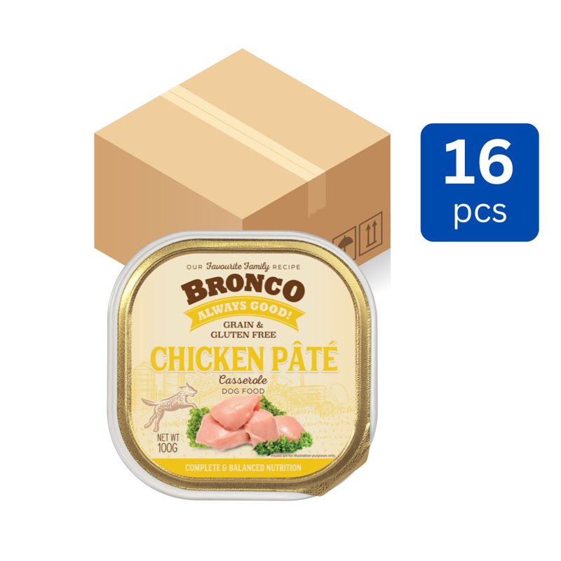 Bronco Pate Tray - Chicken (Ctn)