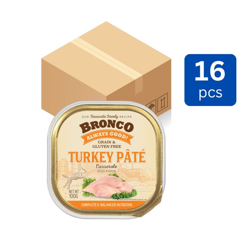 Bronco Pate Tray - Turkey (Ctn)