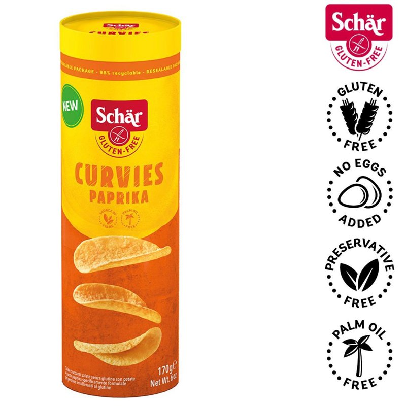 Schar Curvies Gluten Free Paprika (Chips) 1 IN