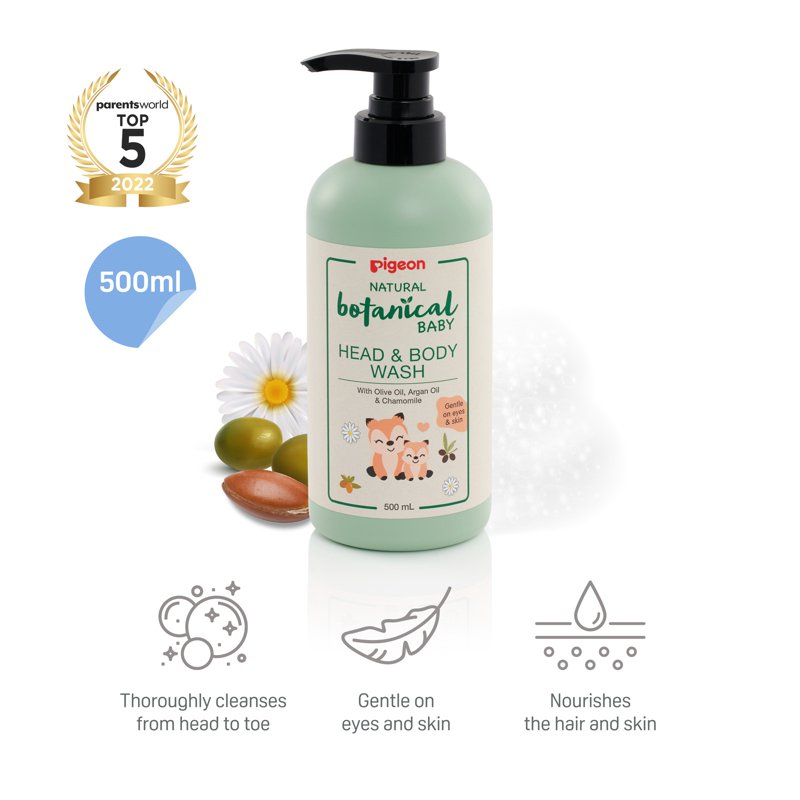 Pigeon Natural Botanical Baby Head & Body Wash