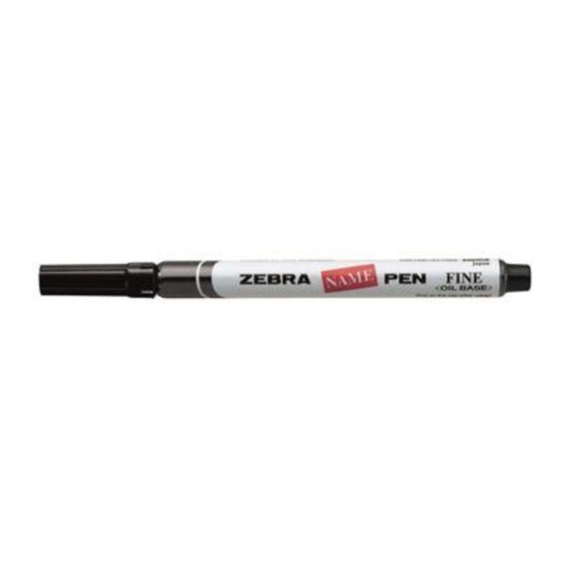 Zebra Permanent Marker Name Pen Fine Bullet Tip Black