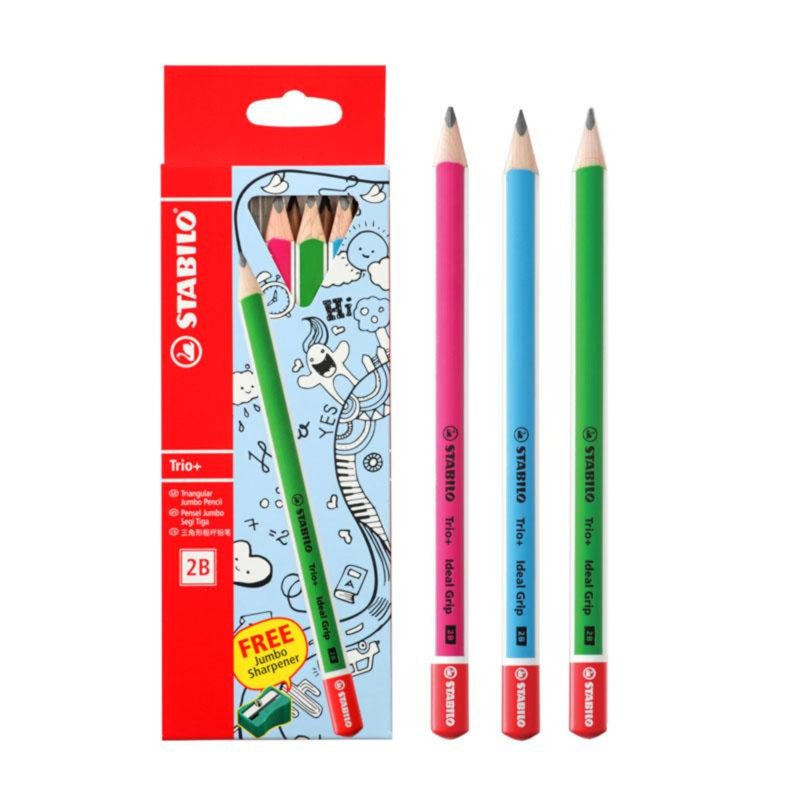 Stabilo Trio364 Jumbo 2B Triangular Pencil box of 6