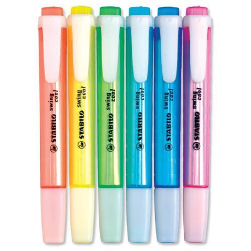 Stabilo Swing Cool Highlighters Pack of 6 275 6-3