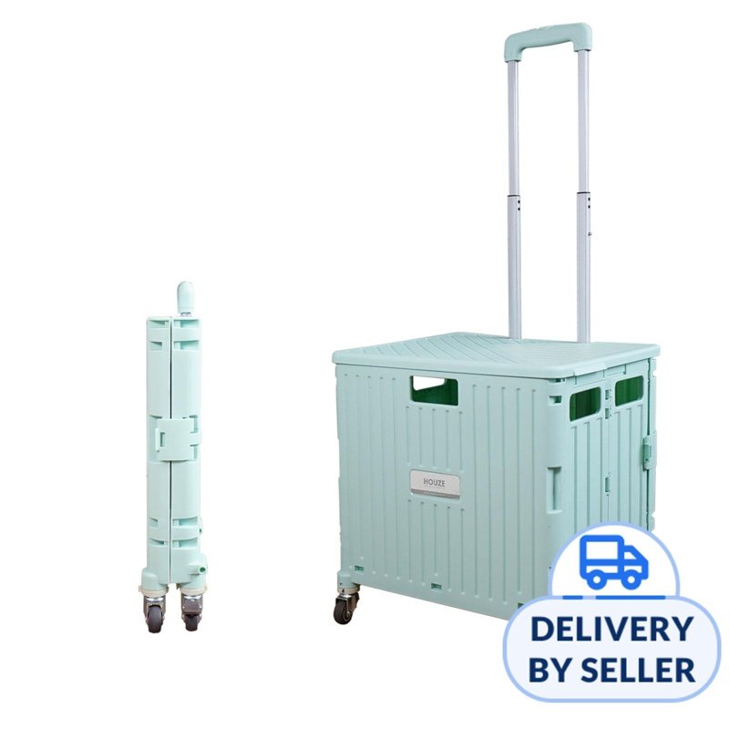 HOUZE Moveet Foldable Shopping Trolley - Green 1 S