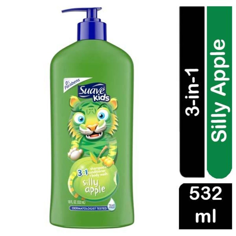 Suave 3in1 shampoo + conditioner + body wash - Silly Apple