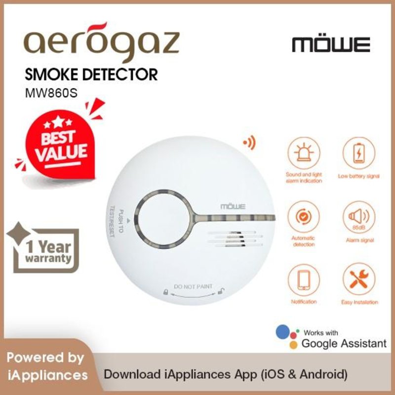Mowe MW860S Smoke Detector Complies with IMDA DA 106682 150 G