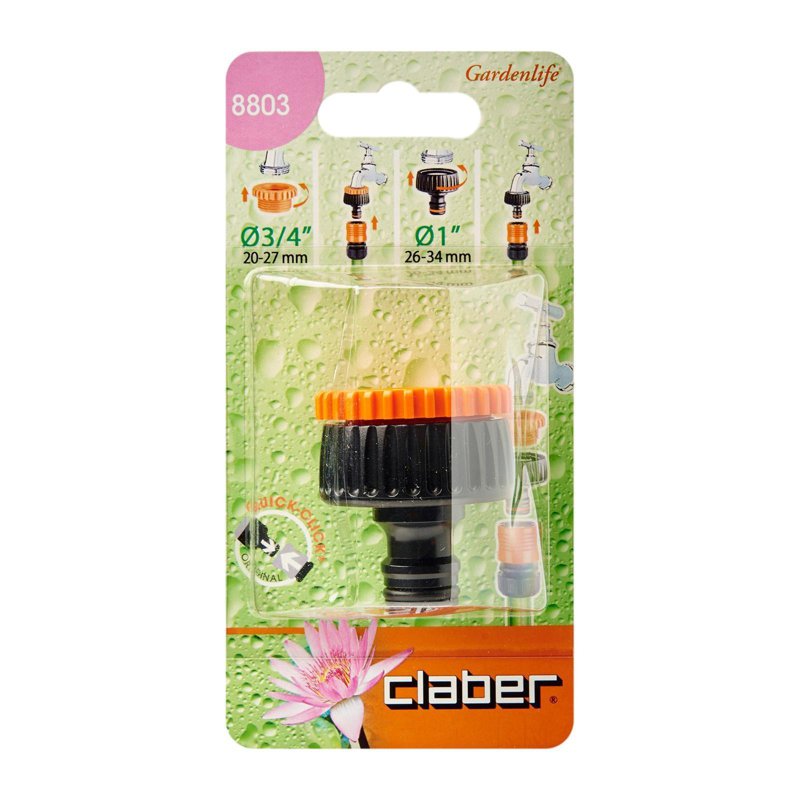 Claber 8803 Threaded Tap Connector 1" - 3/4" 1 S