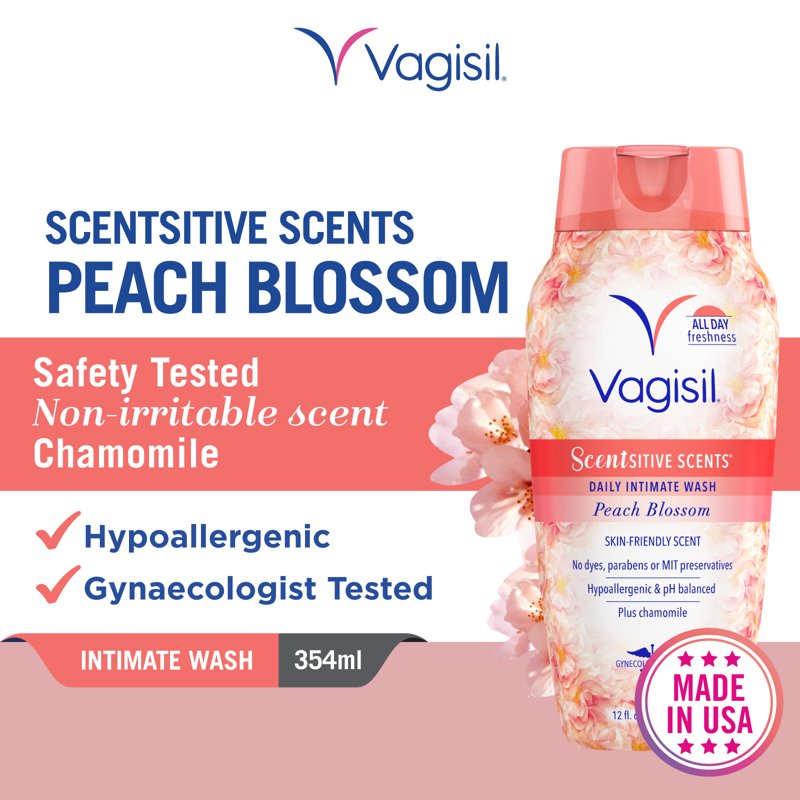 Vagisil Scentsitive Scents Intimate Wash Peach Blossom 354 ML