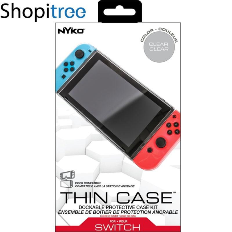 Nyko Clear Thin Case for + Tempered Glass Screen Protector 1 S