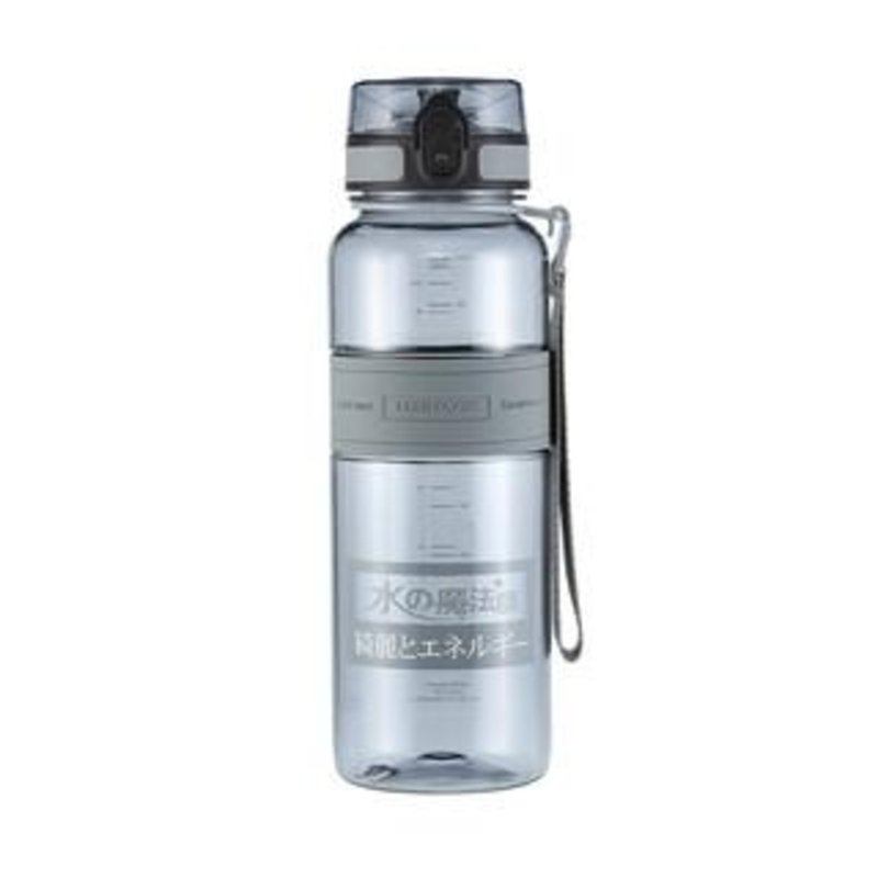 Uzspace Grey Transparent BPA Free Tritan Water Bottle 1000 ML
