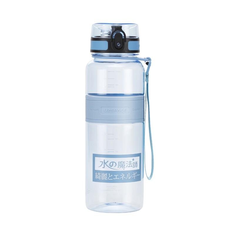 Uzspace Blue Transparent BPA Free Tritan Water Bottle 1000 ML