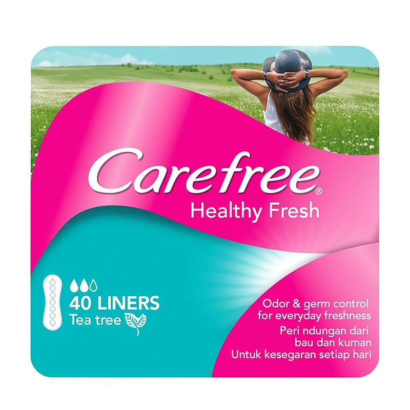 Carefree Healthy Fresh Tea Tree Scented Liners 40 S