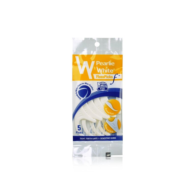 Pearlie White DE-Floss Pick F 2-IN-1 PTFE Mint Flosser 5 S