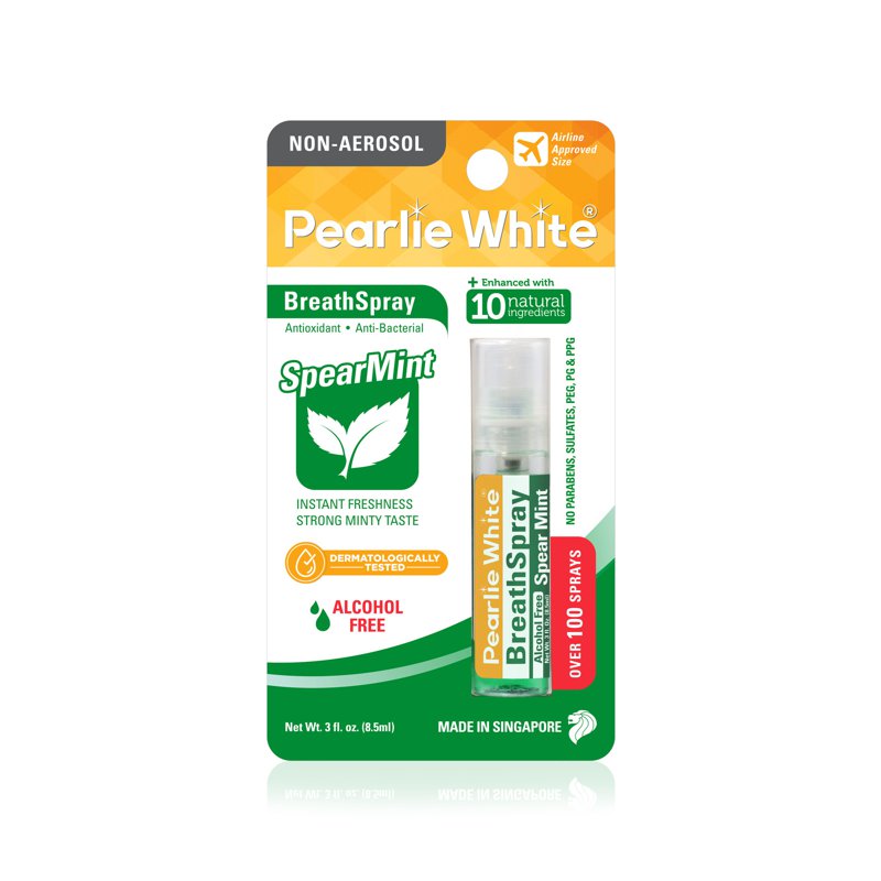 Pearlie White Breathspray Alcohol Free SpearMint