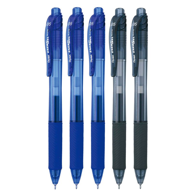 Pentel Energel-X Gel Roller Pen 0.5mm (5 Pen Set BLN105-3C2A) 5 S